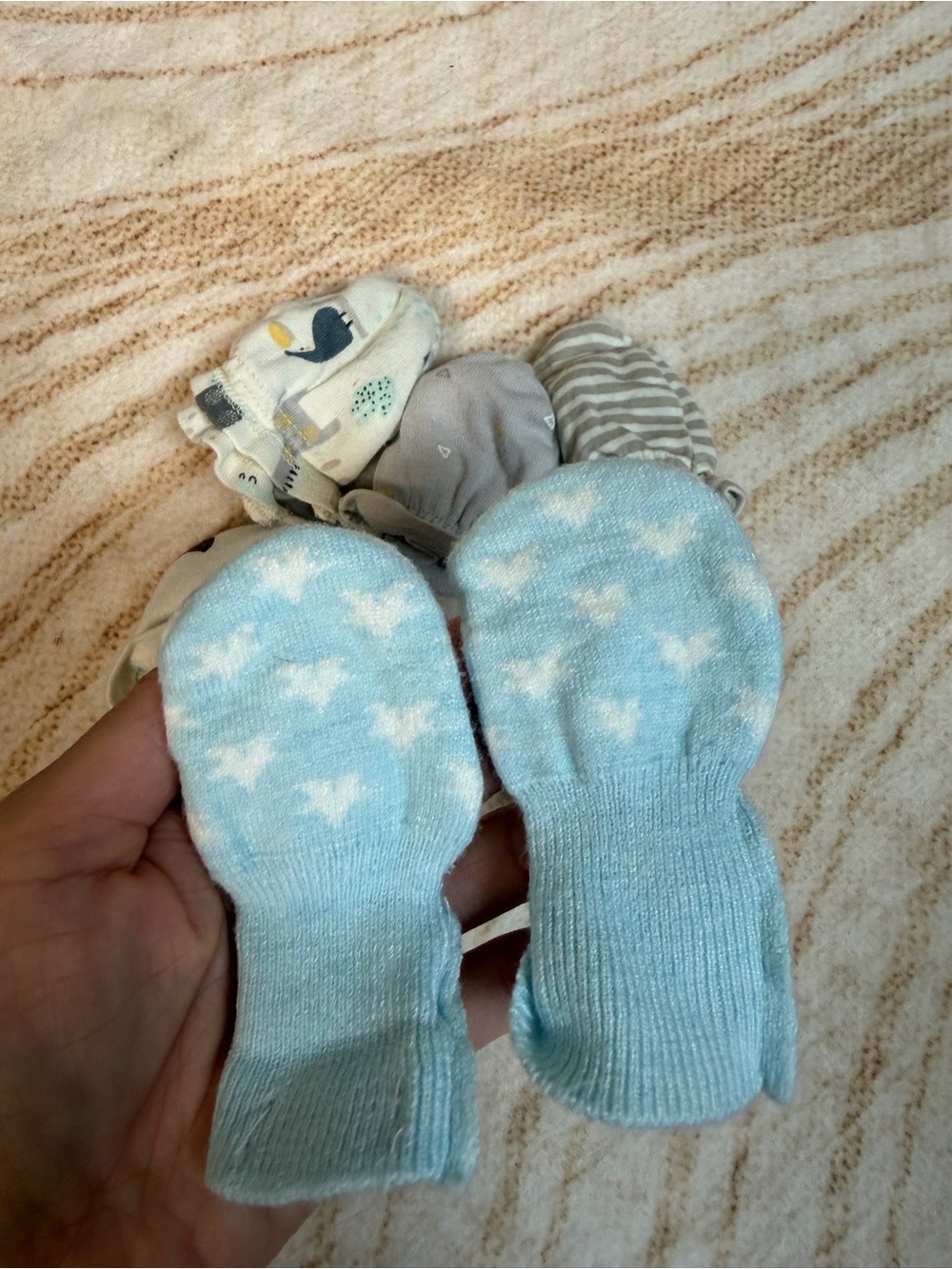 Assorted Newborn Hand Mittens - Picture 2 of 3